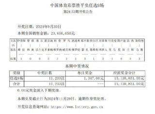 足彩开奖结果查询奖金(足彩开奖结果查询奖金最新)