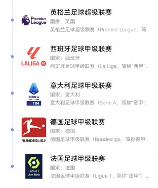 欧洲足球五大联赛(欧洲足球五大联赛有哪些)