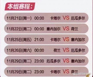 2022世界杯赛程时间表图片(2022世界杯赛程时间表图片大全)