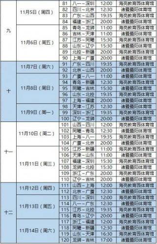 cba最新赛程时间表(CBA最新赛程时间表门票)