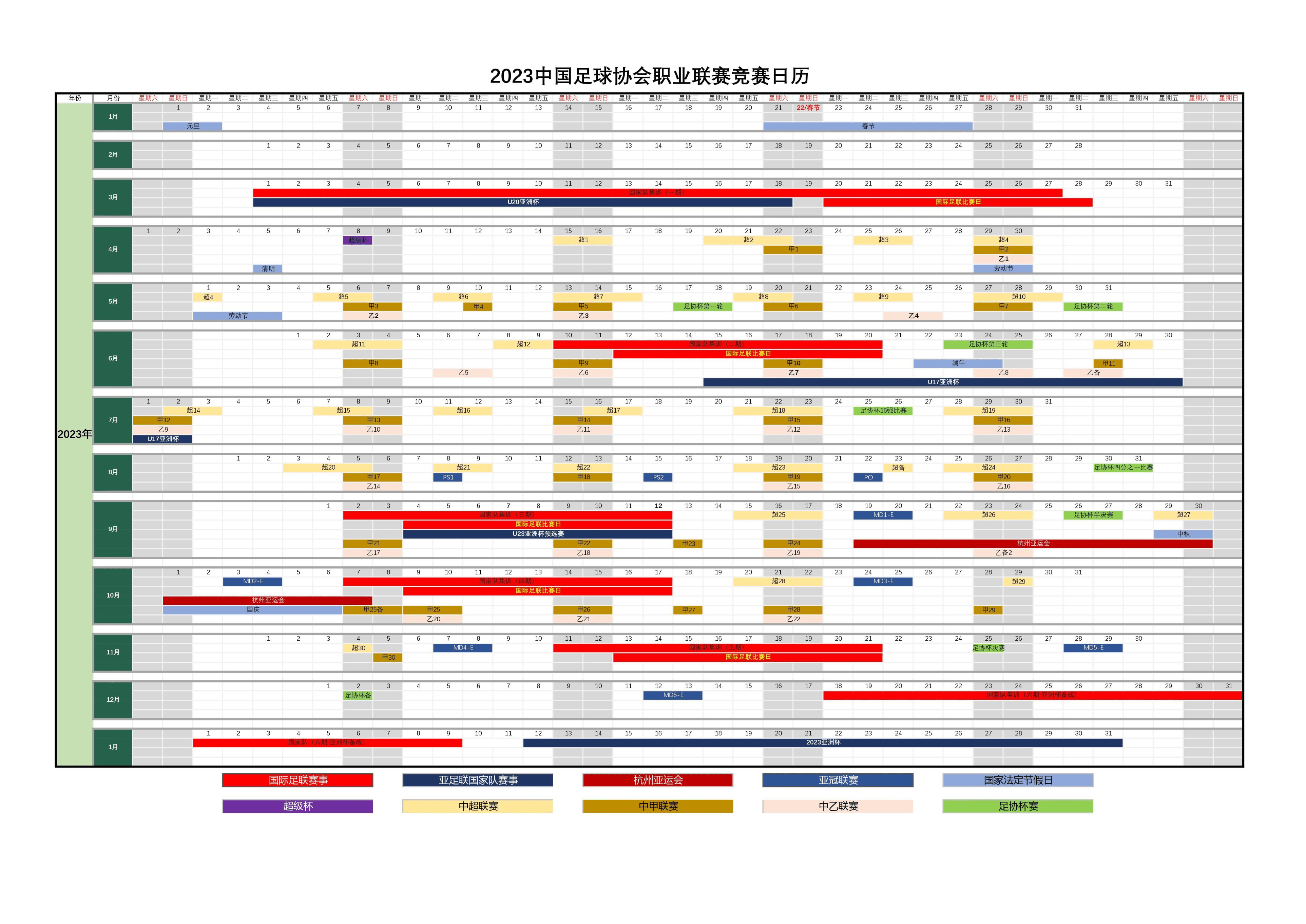 2023中超赛程表完整版(2023年中超扩军至18队 新闻)  第2张