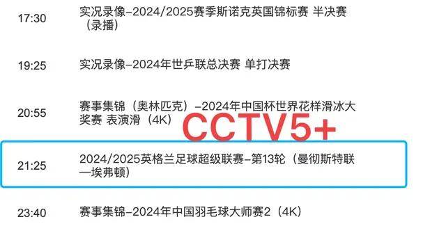 央视cctv5节目单(央视cctv5节目单公布)  第2张