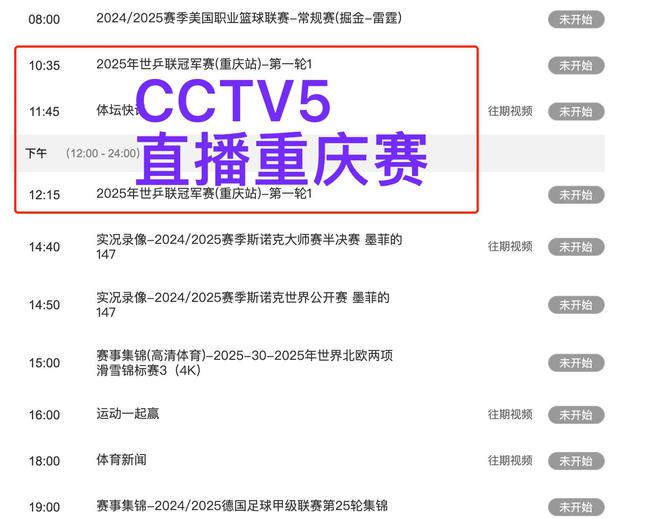 手机观看cctv5直播现场在线观看(cctv5 手机在线直播观看正在直播)  第2张